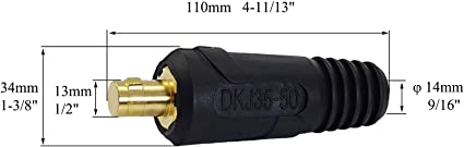 RIVERWELD TIG Welding Cable Panel Connector Socket Set DKJ35-50 and EDKL35-50 Quick Fitting 2pcs