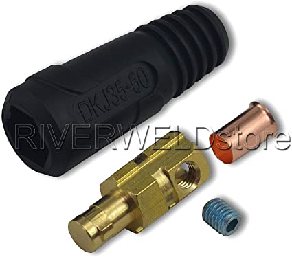RIVERWELD TIG Welding Cable Panel Connector Socket Set DKJ35-50 and DKZ35-50 Quick Fitting 4pcs