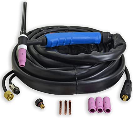 WP-17K Air-Cooled TIG Welding Torch 150amp Euro-Style 7.6 Meters (25 Feet)