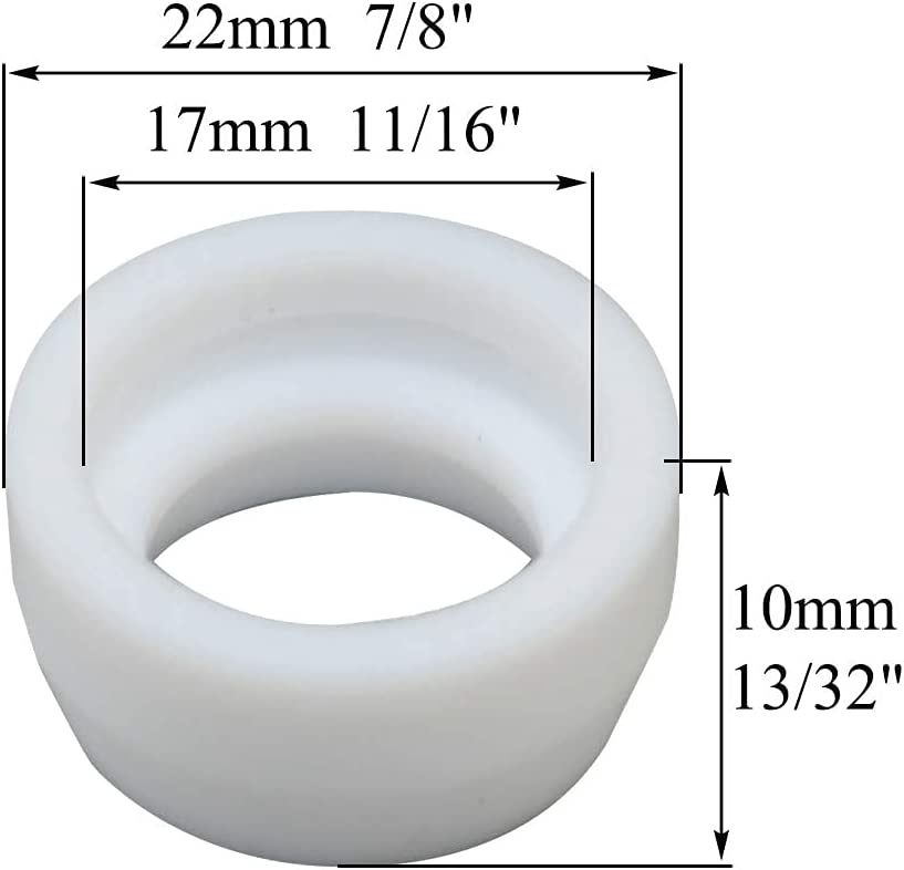 RIVERWELD TIG Welding Torch Insulator Cup Gasket 17GLG20 18CG-20 18CG 54N01 54N63 Fit PTA DB WP 17 18 26 TIG Welding Torch Accessories 10pcs… (Fit 17 18 26 Torch, 17GLG20 18CG-20 18CG 54N01 54N63)