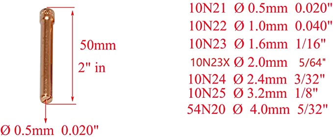 TIG Gas Lens Back Cap Collet Body Kit Fit QQ300 PTA DB SR WP 17 18 26 TIG Welding Torch 44pcs