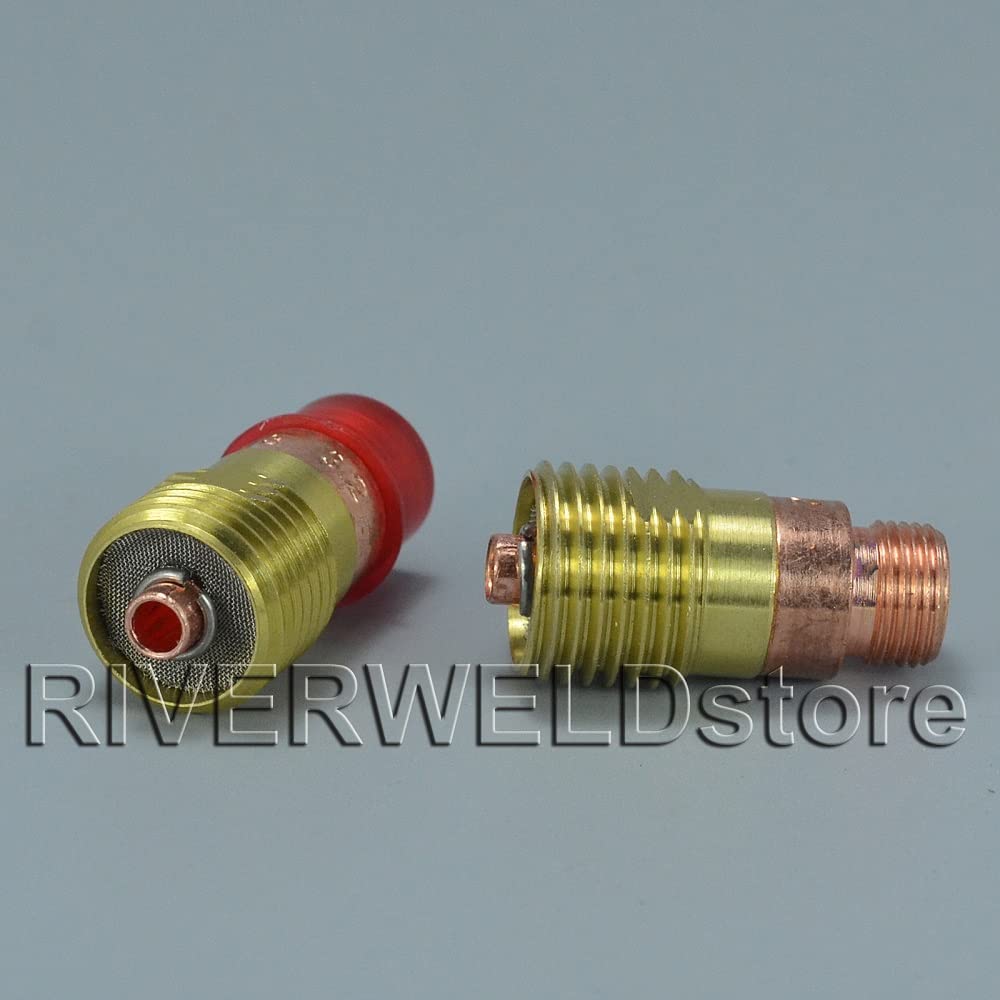 TIG Stubby Gas Lens 17GL18 (1/8" & 3.2mm) Orifice Fit SR WP 17 18 26 TIG Welding Torch 3pk