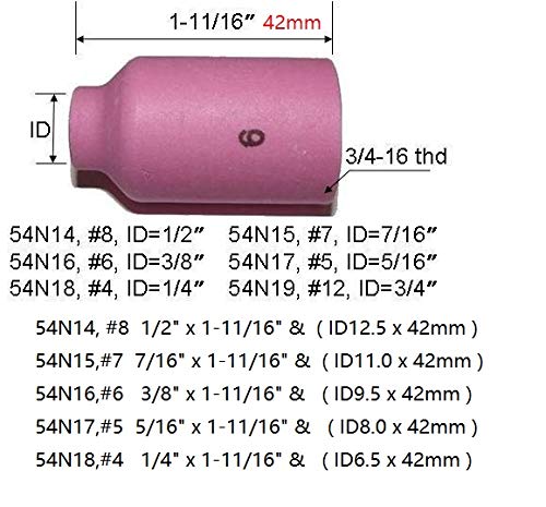TIG Gas Lens Collet Body Consumables Kit Fit QQ300 PTA DB SR WP 17 18 26 TIG Welding Torch 51pcs