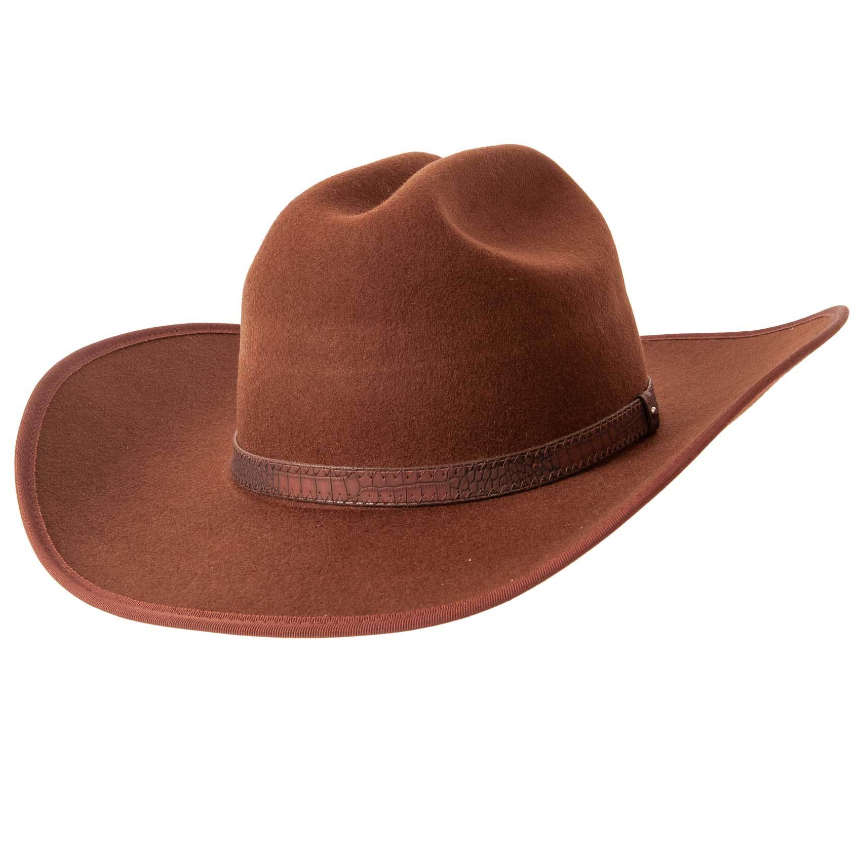 Cattleman Felt Brown Cowboy Hat Cowboy Hat Band