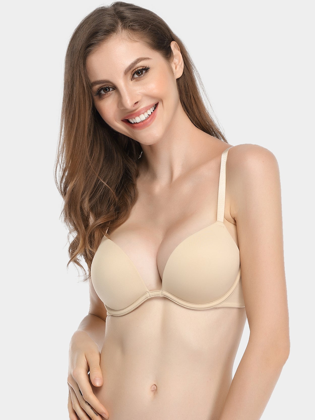 Push Up Deep V Plunge Underwire Multiway 2 Cups Up – WingsLove
