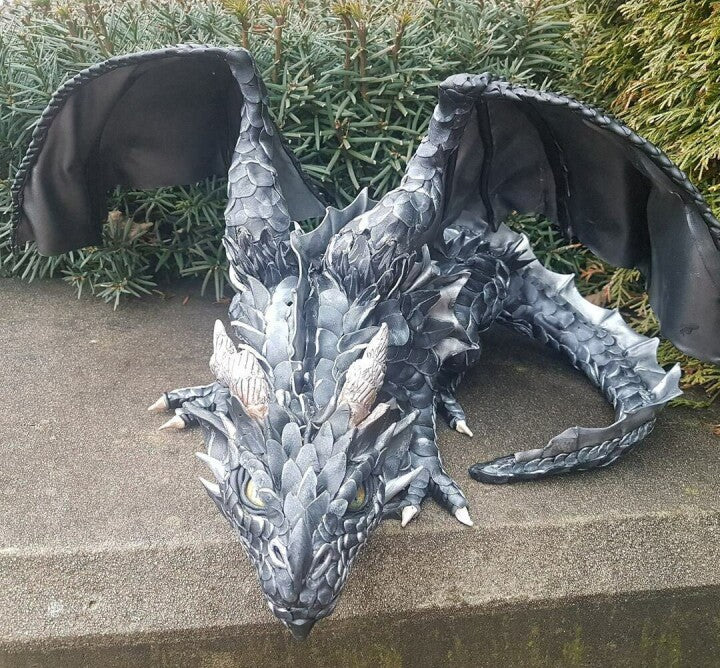 Large Squatting Dragon Sculpture
