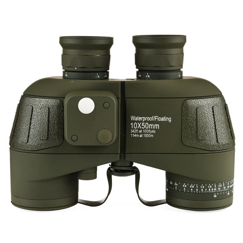 10x50 HD Compass Nautical Ranging Professional Night Vision Outdoor Binoculars