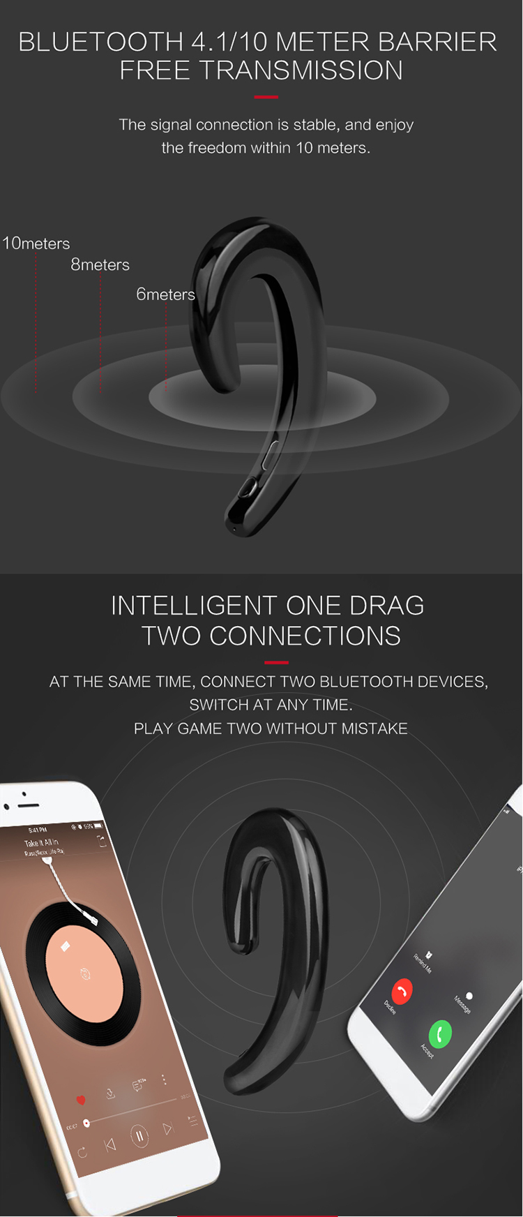 K8 Bone Conduction Earhook Wireless Bluetooth Earphone Noise Cancelling Stereo Headphone with Mic K8 Bone Conduction Earhook Wireless Bluetooth Earphone Noise Cancelling Stereo Headphone with Mic
