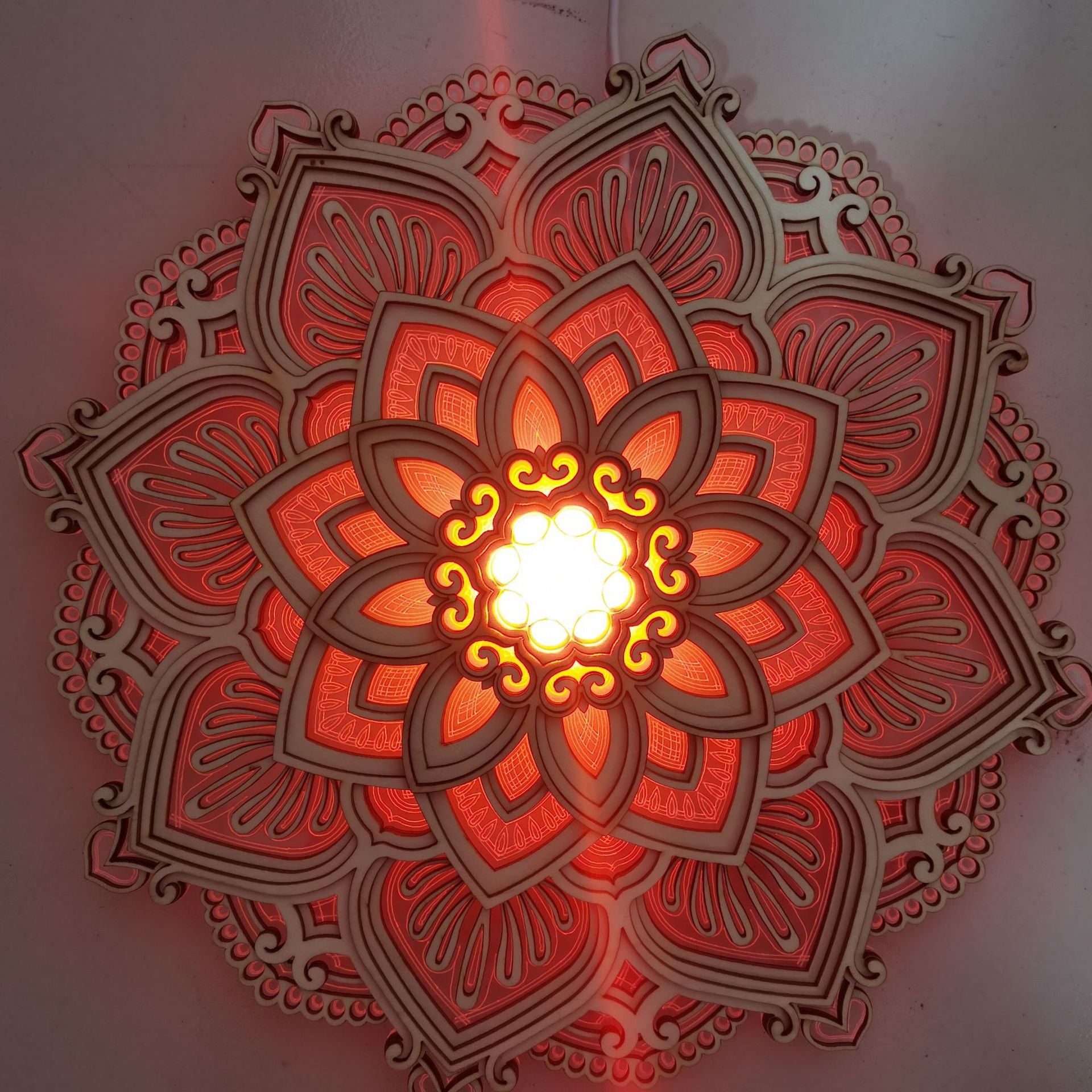 Mandala Yoga Lamp Room Night Light LED