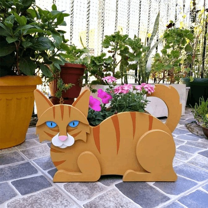 Cat Planter/Orange