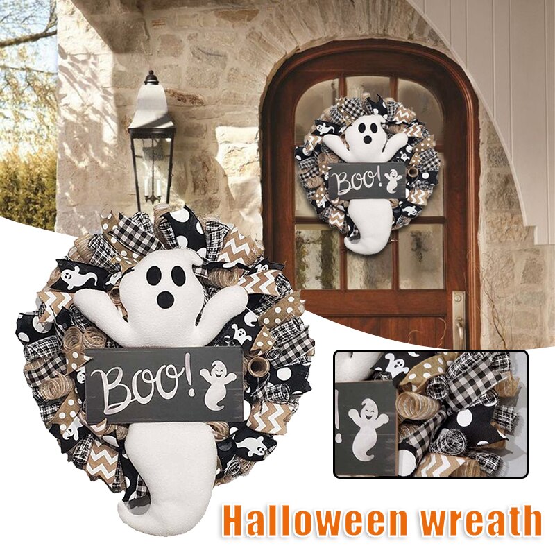 Wreath Seasonal Accessories Lovely Door Hanger Cute Ghost Halloween Decoration