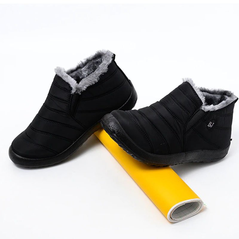 Unisex Winter Slip On Moccasin Waterproof Warm Ankle Snow Shoes