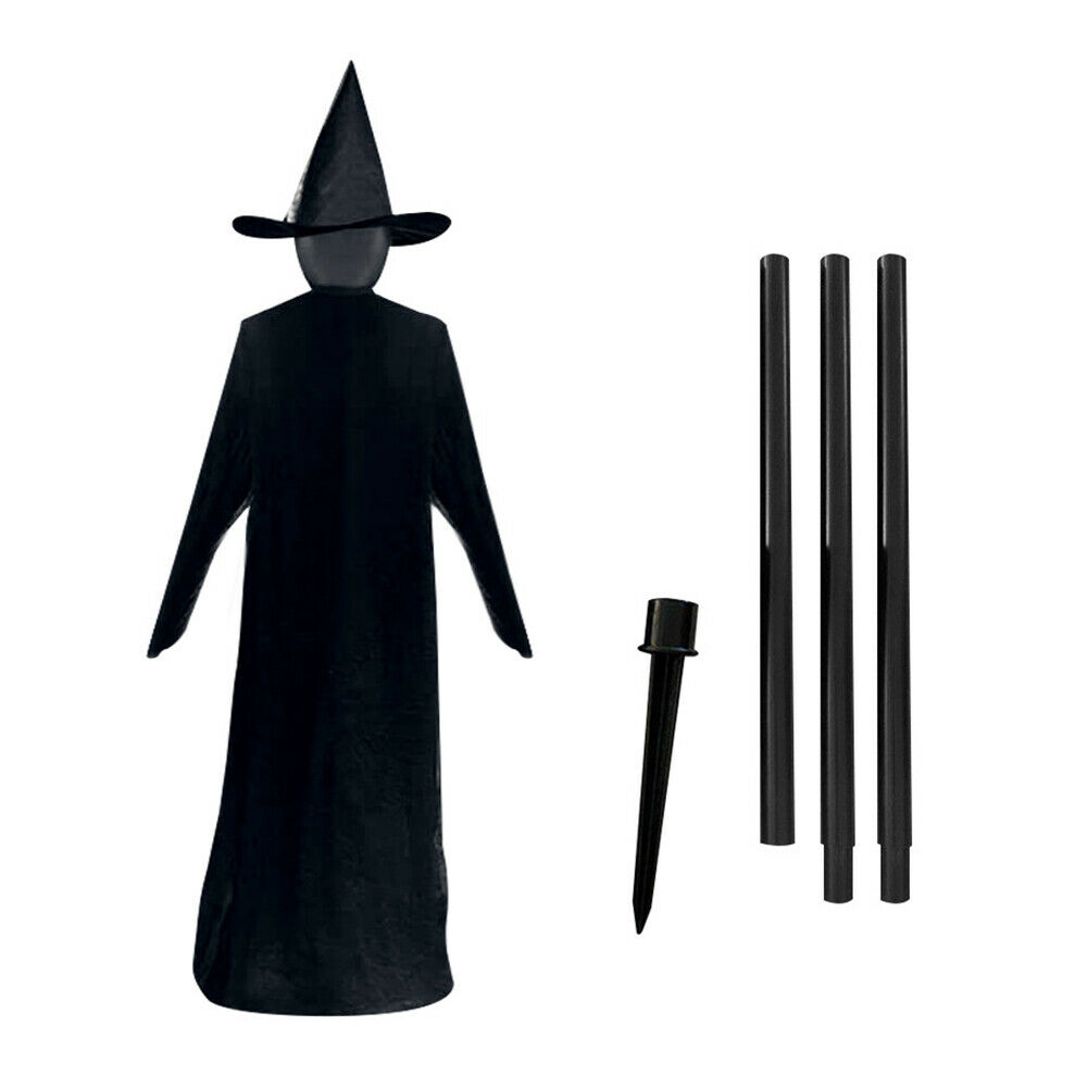 Light-Up Witches with Stakes Halloween Decorations Outdoor Holding Hands Scream