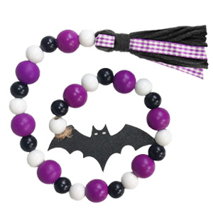 Halloween Wooden Bead Garland