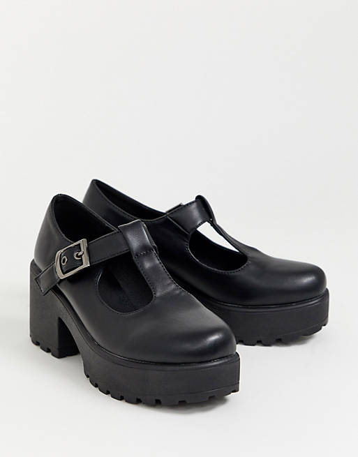 Koi Footwear Dark Sai Mary Janes Shoes Heeled Shoes