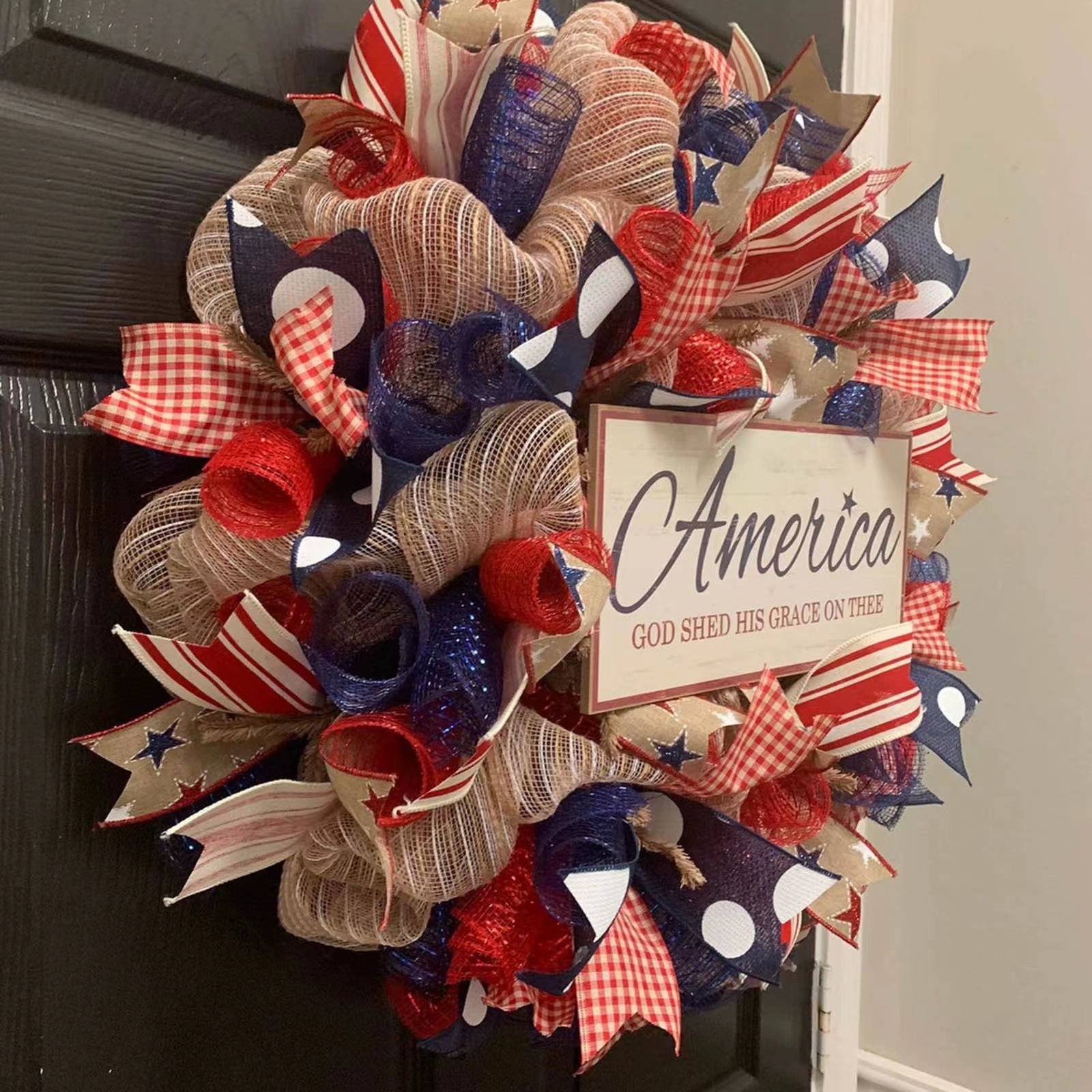 American Patriotic Wreath Independence Day Wreath