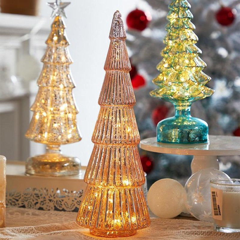 Glowing Glass Christmas Tree