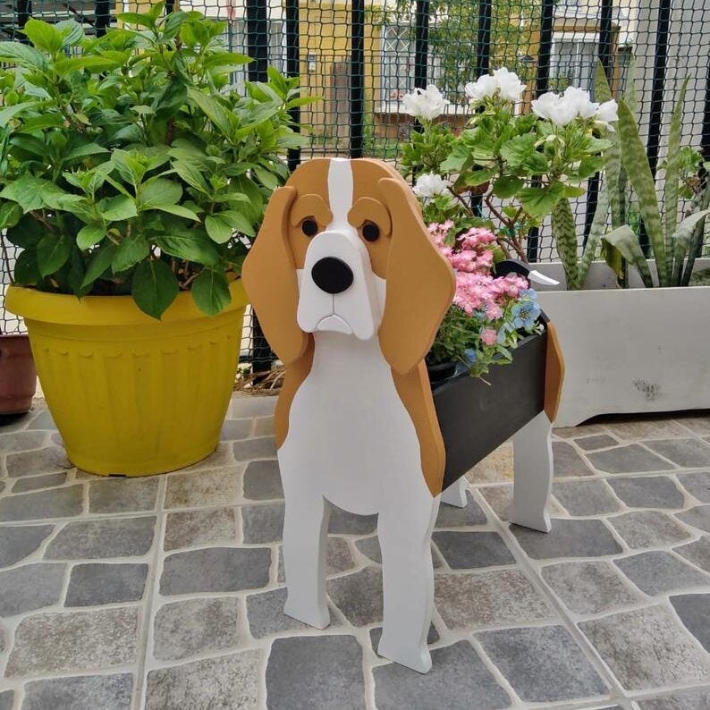 Beagle Planter-Dog Pot