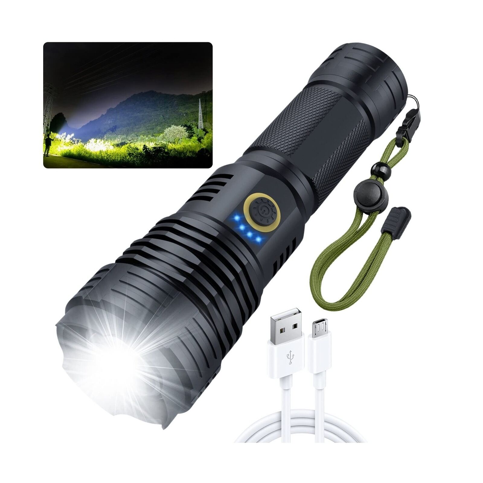 The Worlds Most Powerful Led Police Flashlight With Zoom