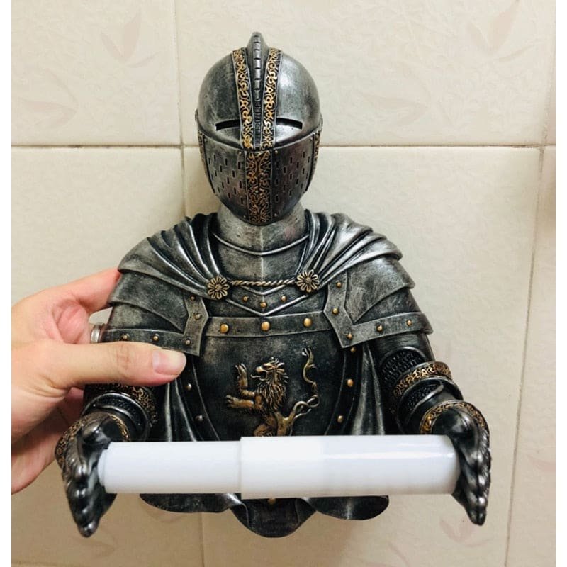 Metal Knight Toilet Paper Holder