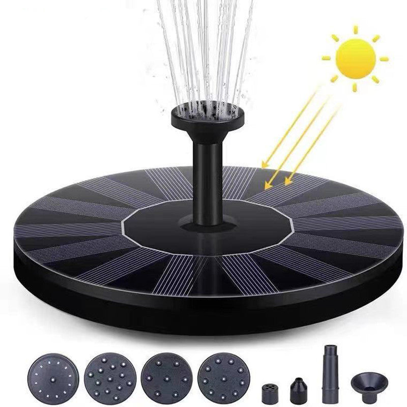 Solar Fountain With Colorful LED Lights