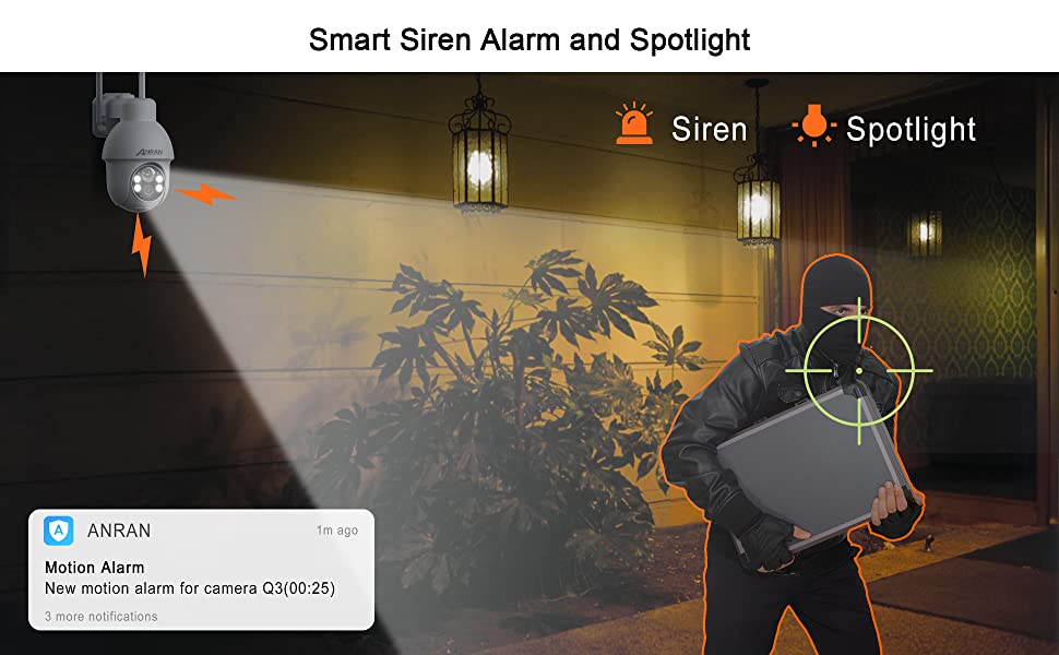 ANRAN security camera smart siren alarm