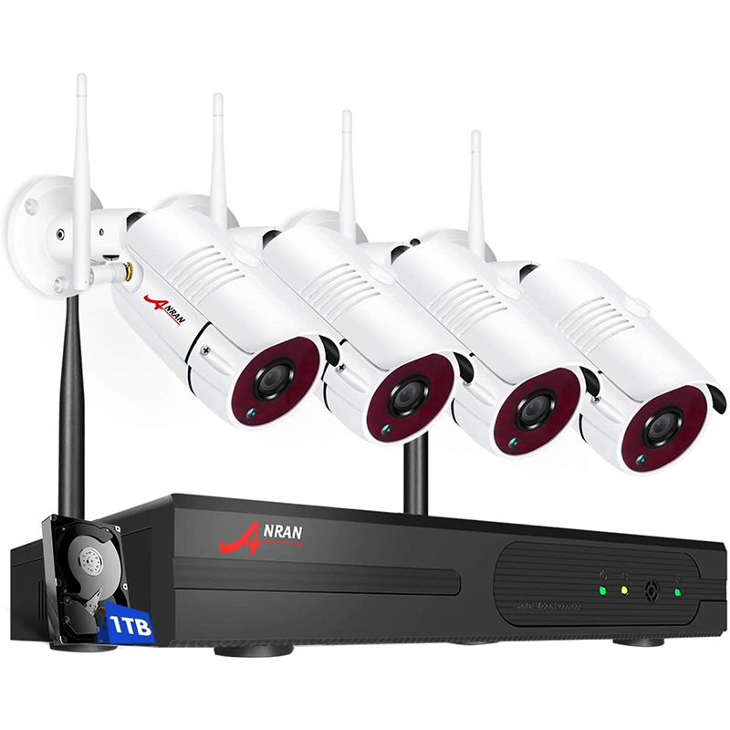 【8CH Expandable】Wireless Security Camera System,ANRAN Outdoor 8 Channel 3MP Home Video Wifi NVR Kit with 1TB HDD, 4pcs 3MPP Indoor Outdoor Surveillance IP Cameras,Easy Remote View,Plug Play,Free APP