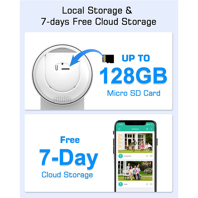 ANRAN P2 Max 5MP WiFi PTZ Camera with 360° View