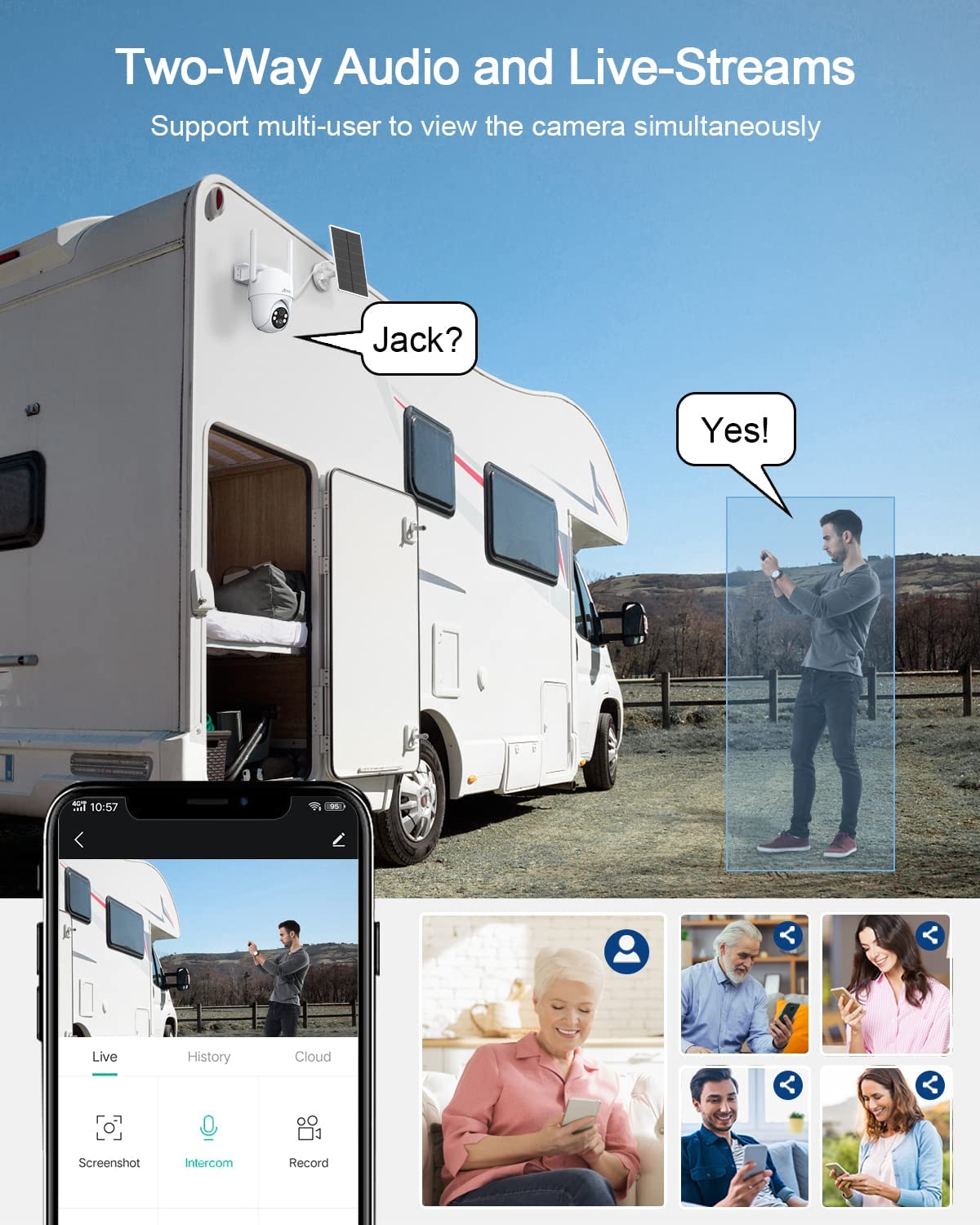 ANRAN 2K 3G/4G LTE Security Camera Outdoor Wireless