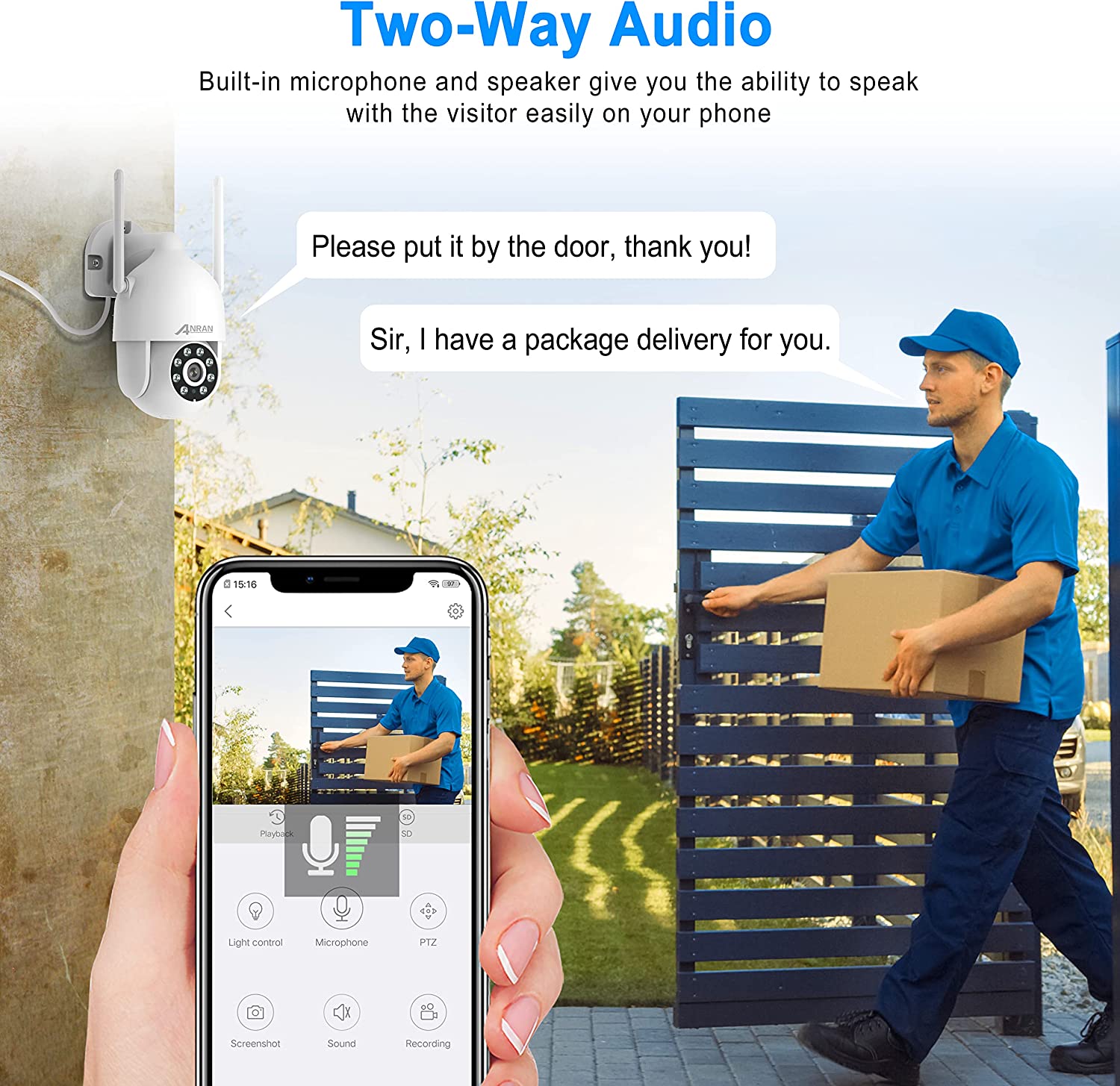 ANRAN 5MP WIFI PTZ Kit 8CH NVR 2TB HDD