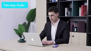 ANRAN Security Camera Outdoor with 360° View, WiFi CCTV Camera, 1080P Home Security Camera, 2-Way Audio, Siren/Light Alarm, Motion Detection, P2 White-ANRAN