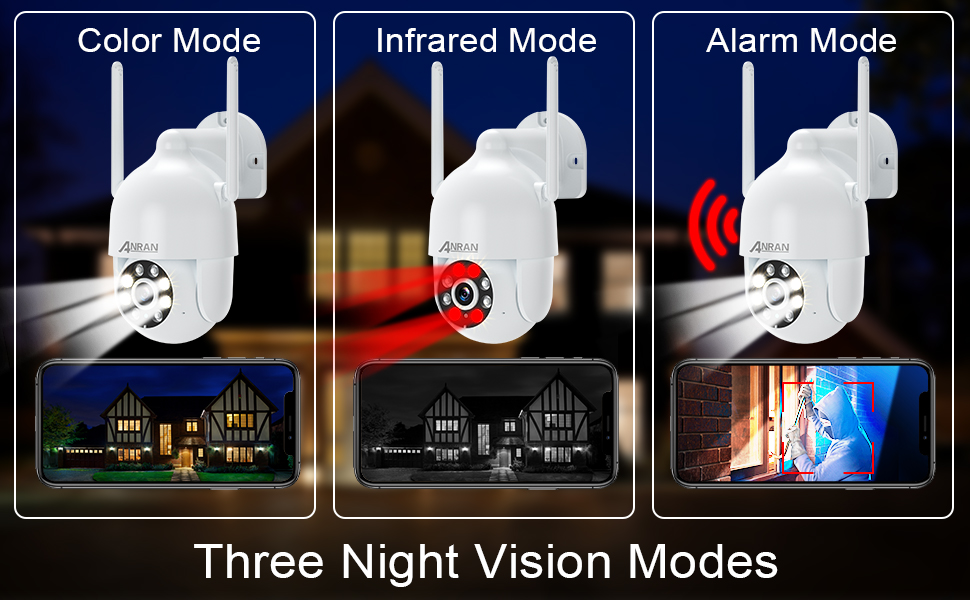security camera wireless outdoor with spotlight & siren