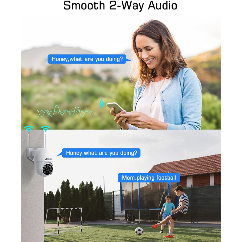 ANRAN P2 Max 5MP WiFi PTZ Camera with 360° View