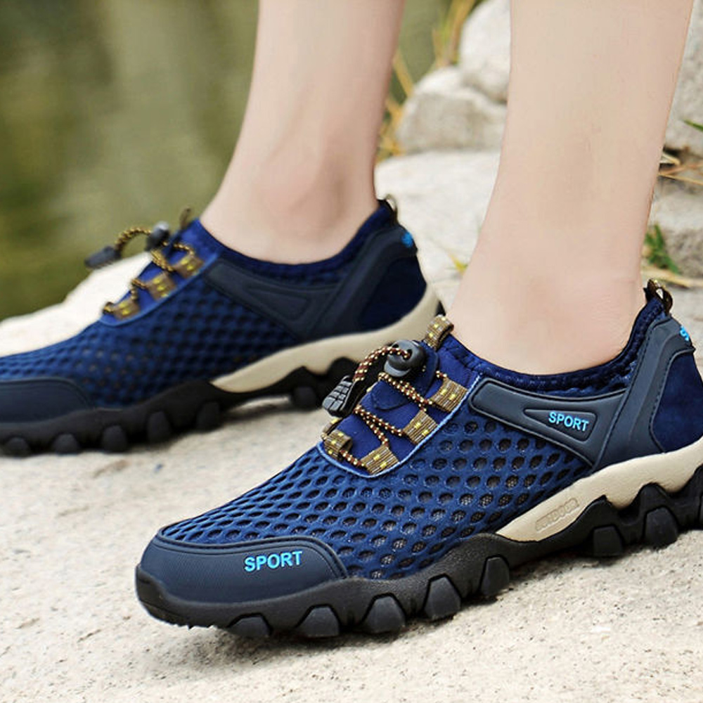 Nouvelles chaussures de randonnée décontractées respirantes en maille d'été en plein air