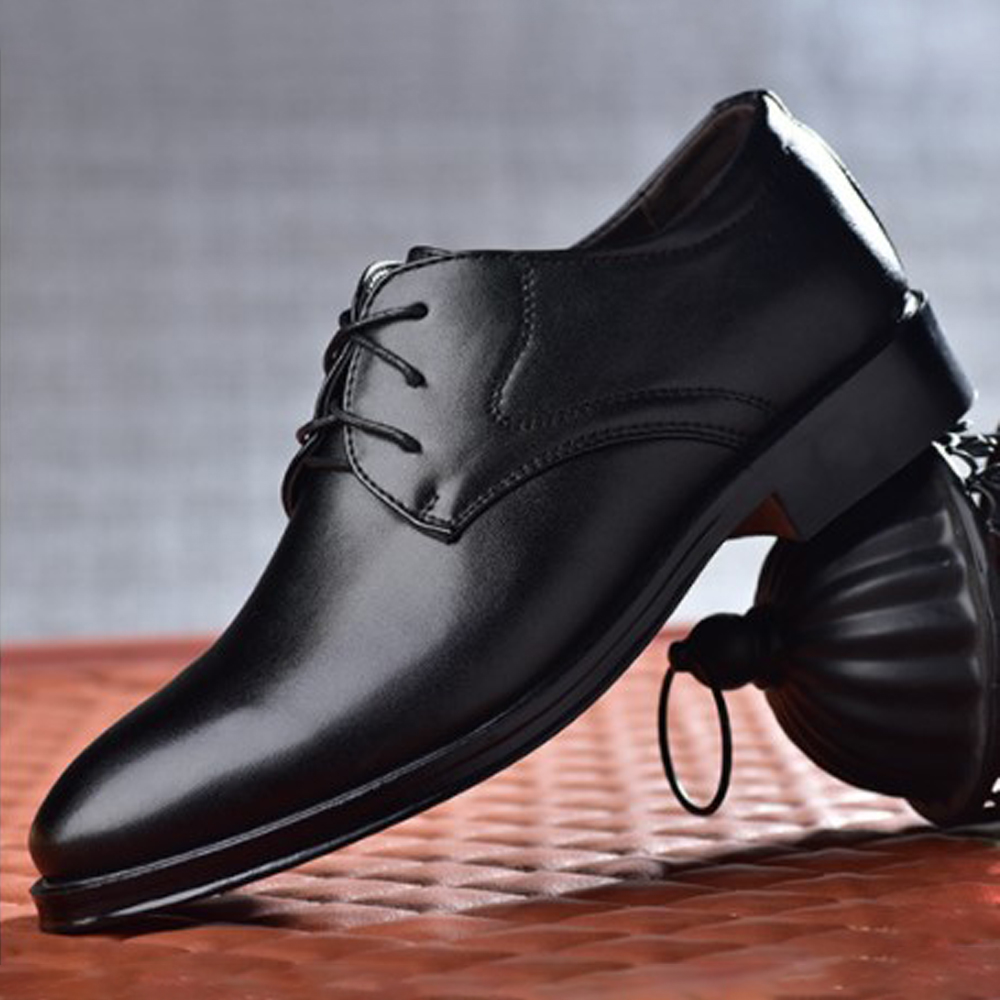 Lunebrille 2023 Chaussures en cuir d'affaires à bout pointu pour hommes