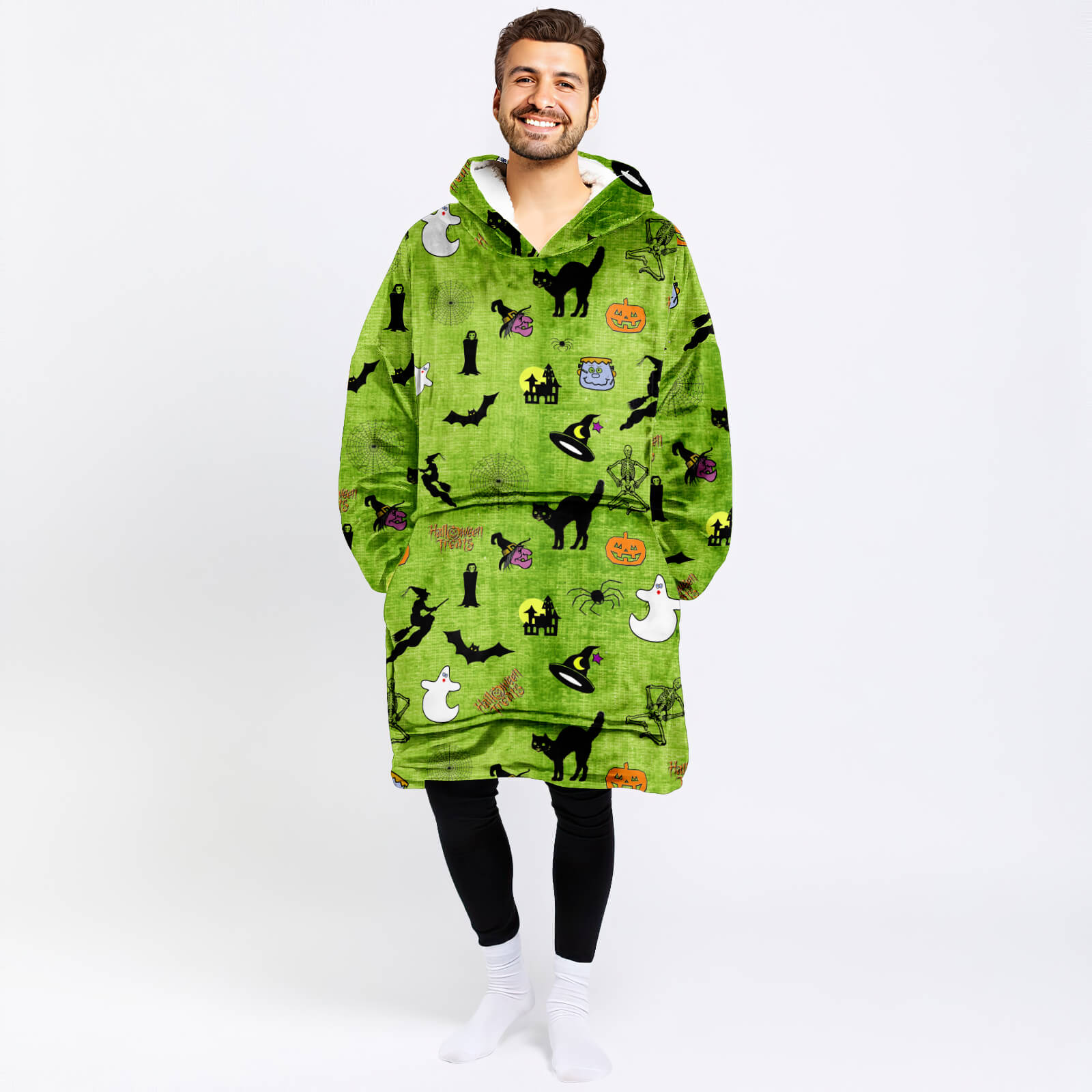 Green Holiday Blanket Hoodie