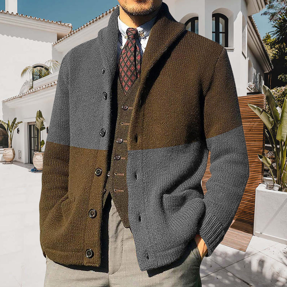 Lunebrille Automne et hiver nouveau cardigan tricoté décontracté pour hommes