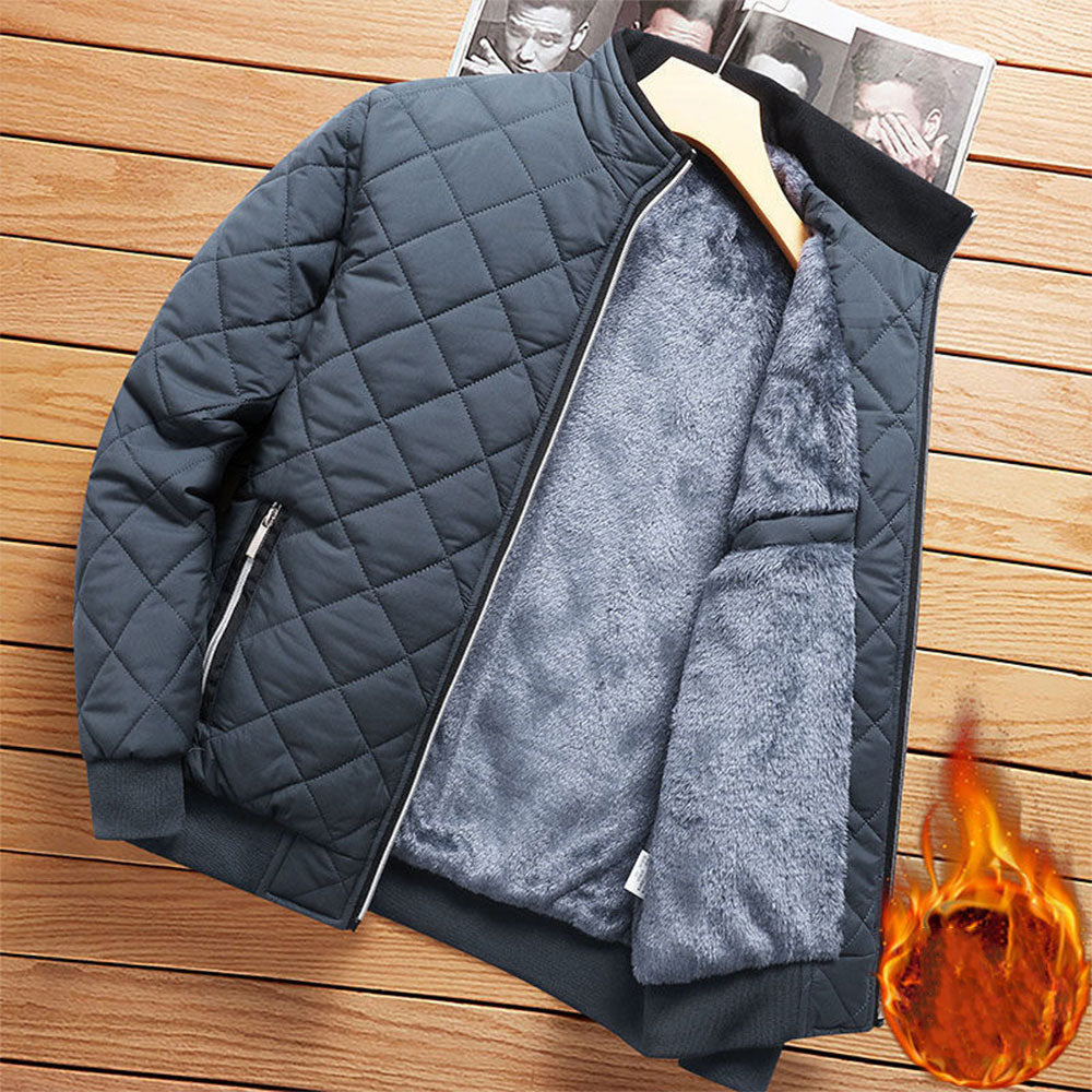 Lunebrille Col montant à la mode pour hommes d'hiver et vêtements en coton chaud en polaire