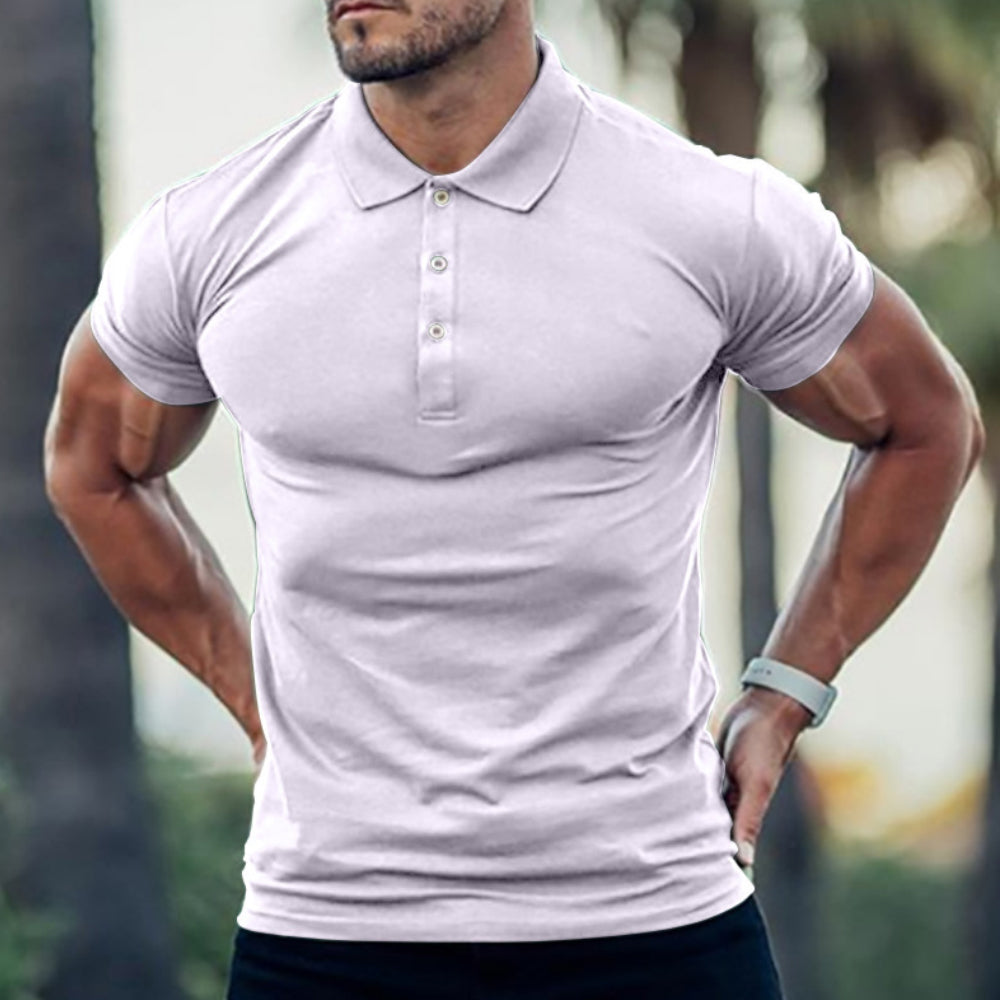 Lunebrille T-shirt à manches courtes slim fit couleur unie pour homme 