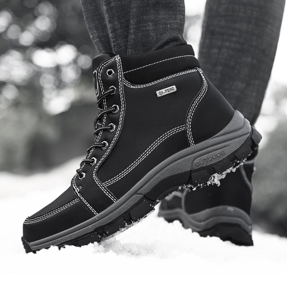 Lunebrille Chaussures d'escalade hautes d'hiver pour hommes et bottes de neige chaudes en polaire