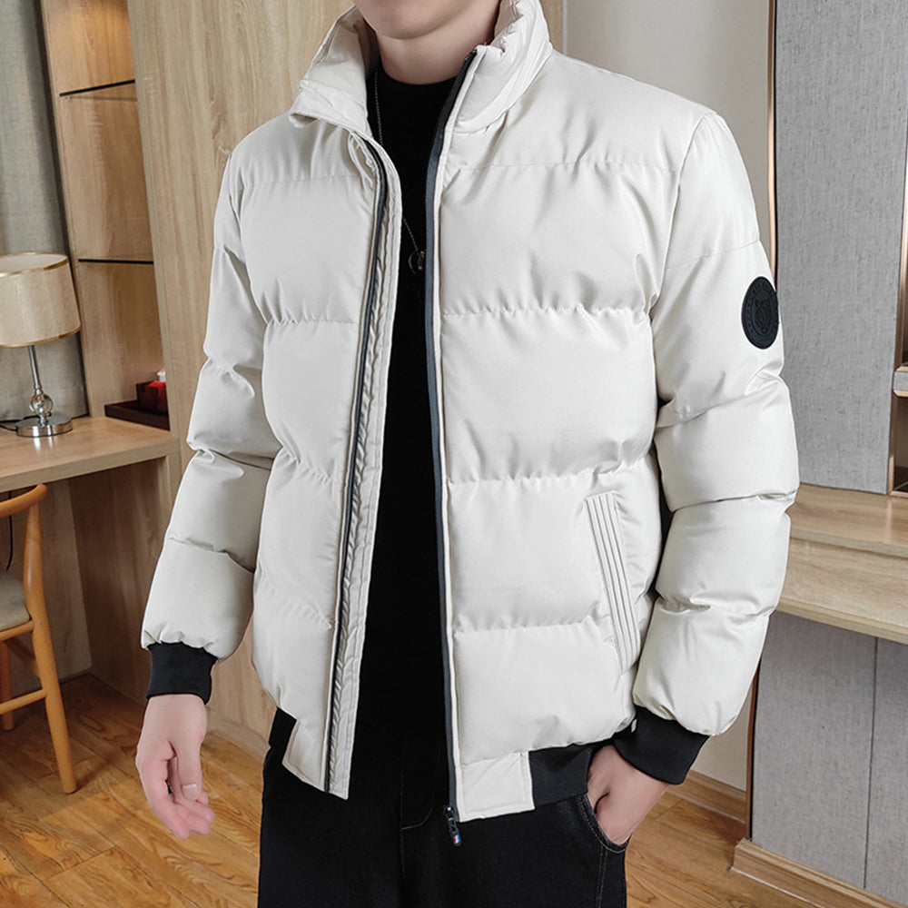 Lunebrille Manteau chaud en coton épais pour hommes de mode automne hiver