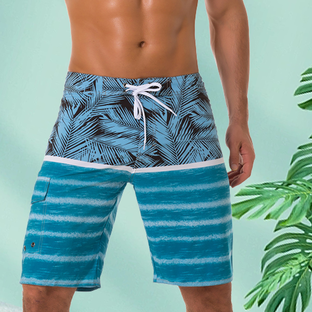 Gioiacombo™ Pantaloni da spiaggia casual da uomo con stampa surf a righe