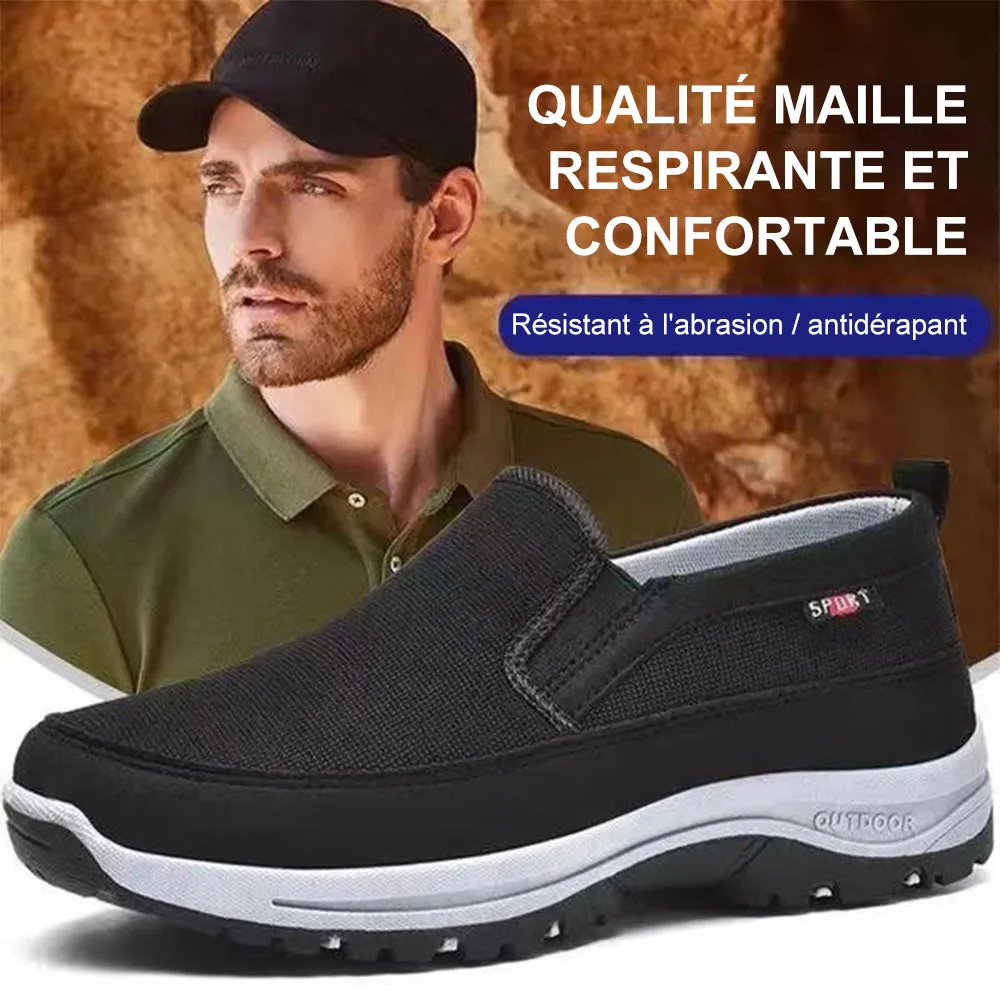 Lunebrille 2023 New Lok Fu Chaussures de marche respirantes et confortables pour hommes