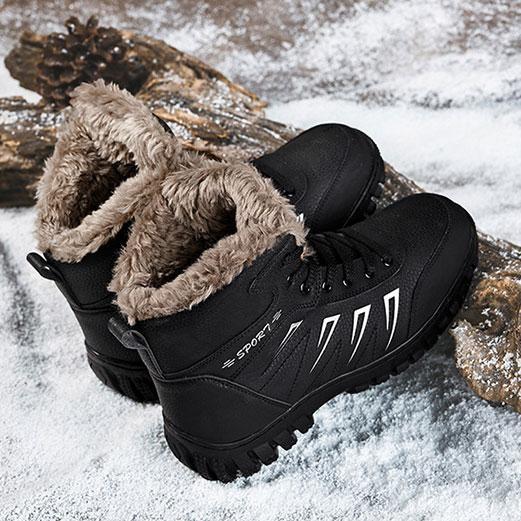 Lunebrille Nouvelles chaussures de neige d'hiver épaisses en plein air pour chaussures pour hommes