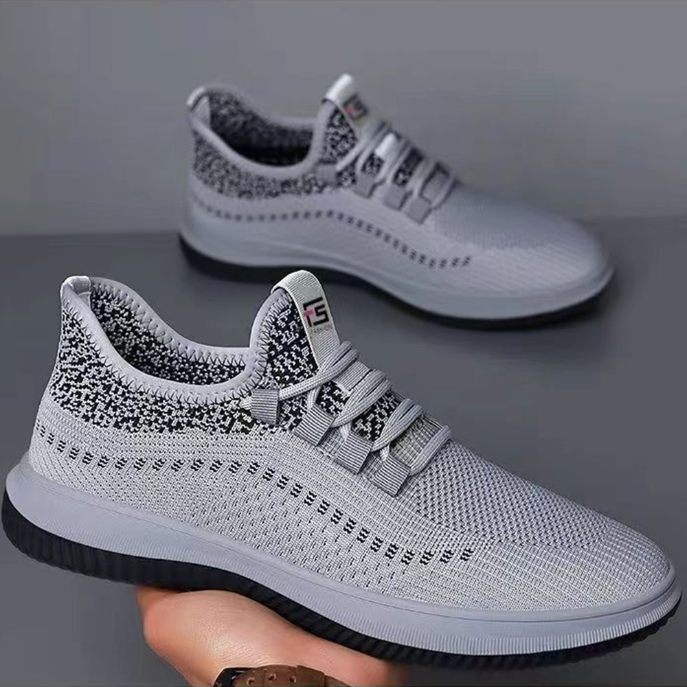 Lunebrille  2023 nouvelles chaussures pour hommes décontractées à la mode chaussures tissées à la mouche en maille respirante