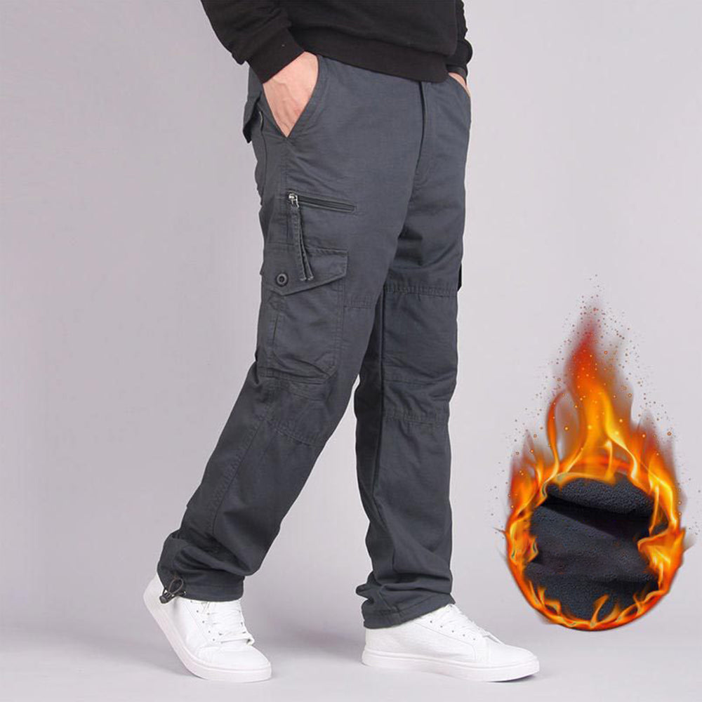 Lunebrille Pantalon de randonnée multi-poches en polaire pour homme