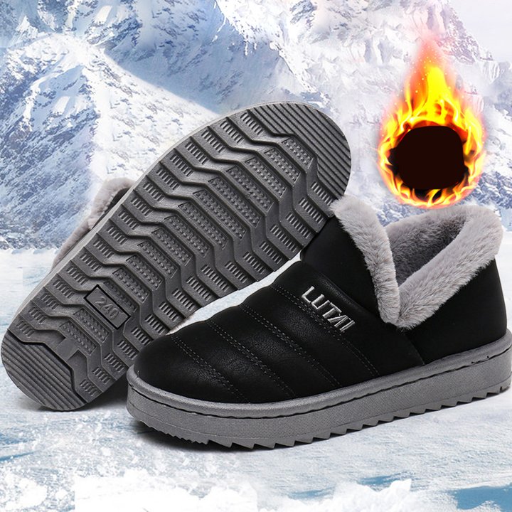 Lunebrille Chaussures chaudes antidérapantes super douces pour la maison d'hiver