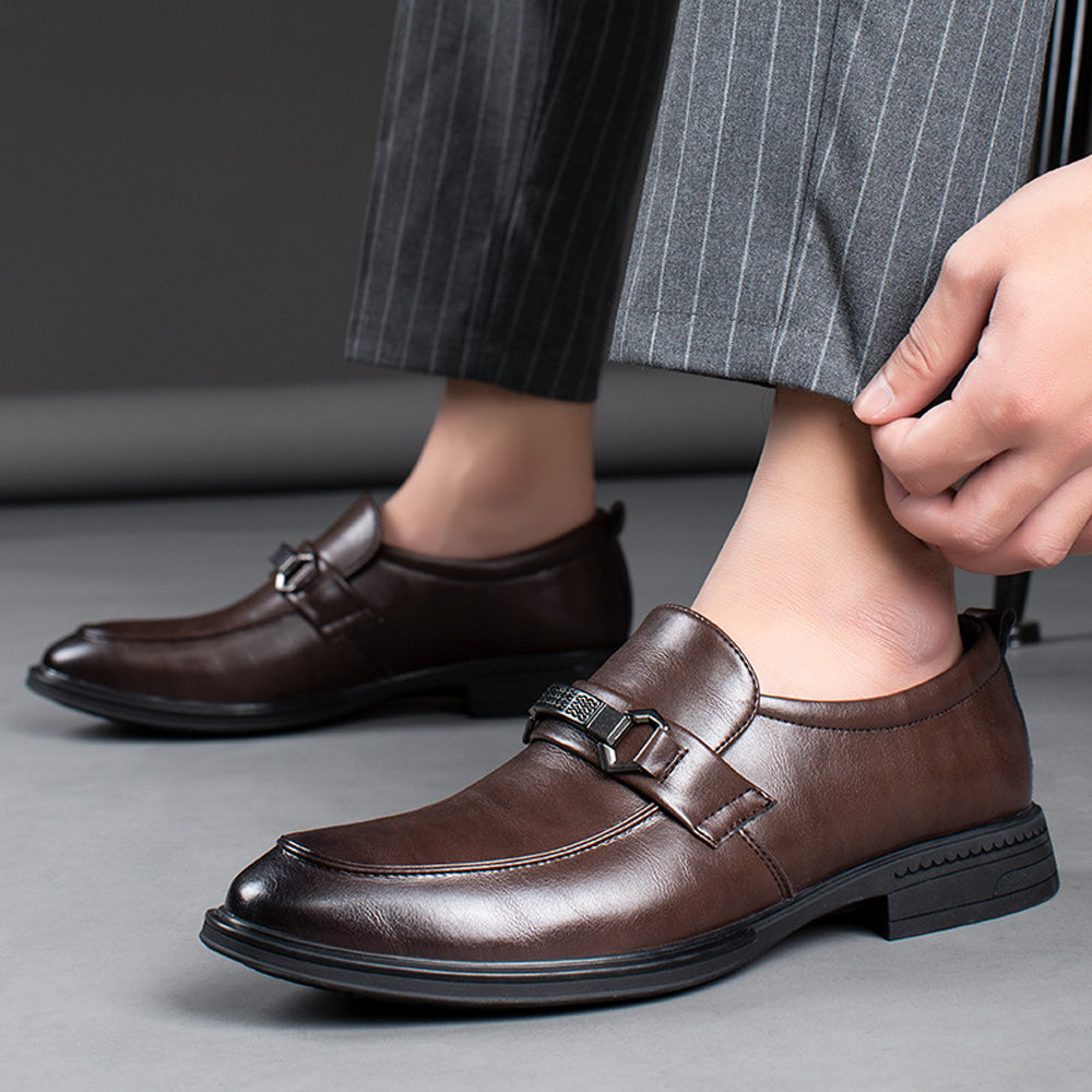 Lunebrille Chaussures décontractées en cuir pour hommes de style britannique à la mode et confortables