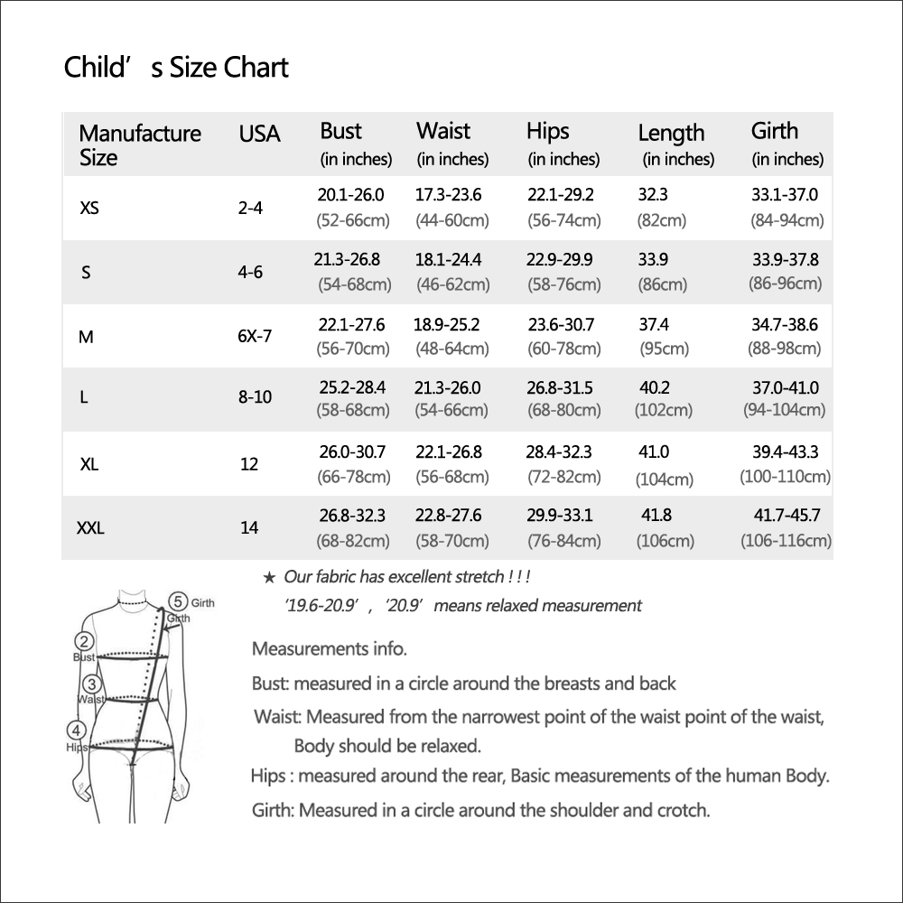 AE child size chart C1202