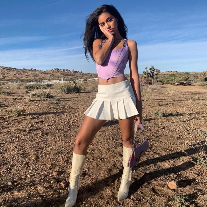 Iamgia Raphie Summer Sexy Short Skirts Women High Waist Mini Skirt Bla